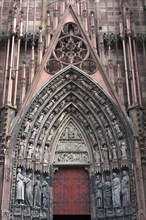 Northern portal of the western facade of Strasbourg Cathedral