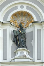 Sculpture of St. Augustine on the west facade of the Marienmunsters 1720