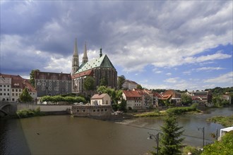 View of parish church of St. Peter and Paul from old town bridge