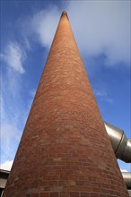Old brick factory chimney