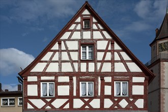 Gable of an old Franconian half-timbered house