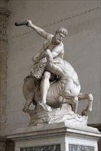 Sculpture of Hercules and Nessus in the Loggia dei Lanzi hall