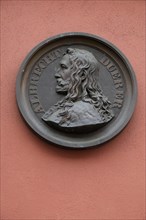Portrait of Albrecht Durer on house facade