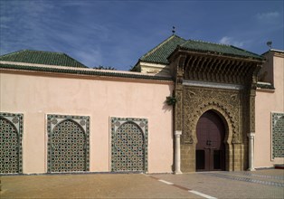 Entrance to mausoleum of Moulay Ismail
