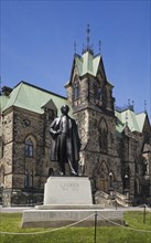 Wilfrid Laurier monument in front of East Block building