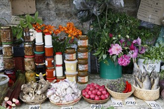 Market stall with flowers