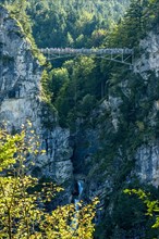 Marienbrucke bridge across the Pollatschlucht gorge at Neuschwanstein