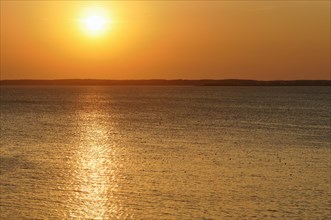 Sunset at the Achterwasser lagoon