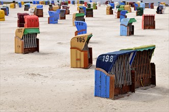 Beach chairs on the Nessmersieler beach