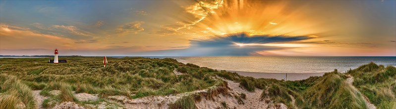 Lighthouse List-West at sunset