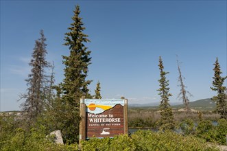 Sign Welcome to Whitehorse