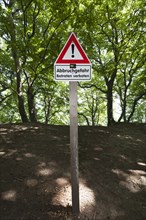 German warning sign