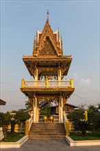 Belfry in front of Wat Baan Rai in front of