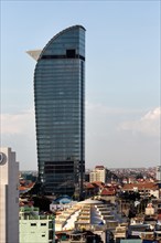 Skyline with Vattanac Capital Tower and Central Market Phsar Thmei