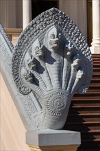 Seven-headed Naga in front of thron hall