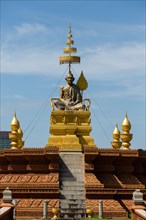 Bronze statue of monk Hun Sen Park Chuon Nat at Neak Banh Teuk Park