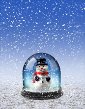 Snowman in snowglobe