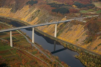 Highway bridge A61 over the Moselle in Winningen