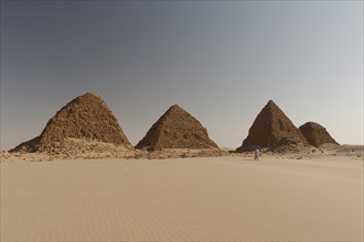 Black pyramids with a tomb guardian