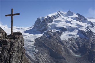 View from the Gornergrat on the Monte Rosa mountain range