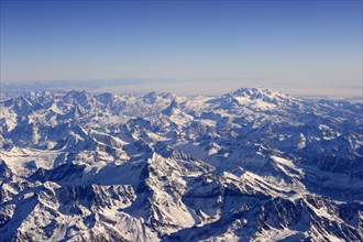 Swiss Alps with snow