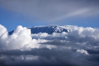 Kibo summit or Uhuru Peak of Mount Kilimanjaro