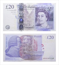 20 British pounds banknote
