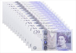 20 British pounds banknotes