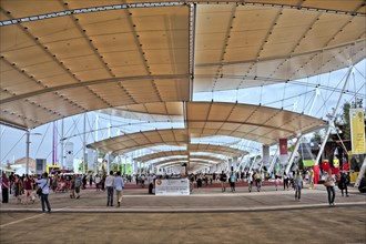 Start of the 1.5km roofed main street of the Expo 2015