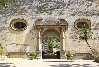Entrance to the mansion