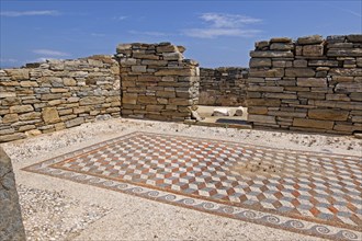 Mosaic floor in the ruins of the ancient city of Delos