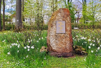 Memorial stone for the poet Friedrich Holderlin