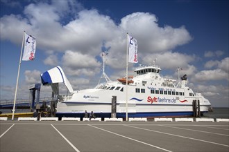 Car ferry from the island of Romo in Denmark to List on the island of Sylt