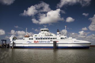 Car ferry from the island of Romo in Denmark to List on the island of Sylt
