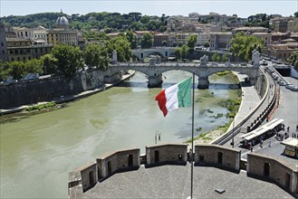 View from the Castel Sant Angelo to the Ponte Vittorio Emanuele II