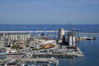 Cranes and industrial facilities in the port of Ancona