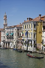 Palaces and gondola on Grand Canal