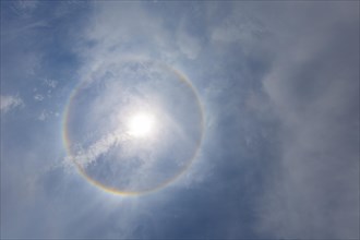 Sun with circular rainbow