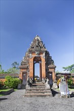 Roofed tower gate at royal temple of Pura Taman Ayun