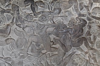 Bas-relief depicting a battle