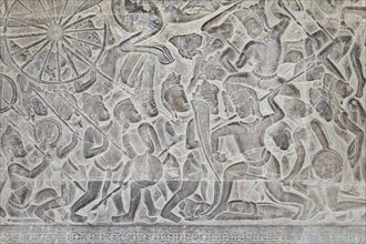Bas-relief depicting a battle