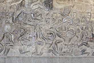 Bas-relief depicting a battle