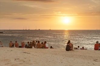 People watching the sunset on Ko Lipe or Koh Lipe island