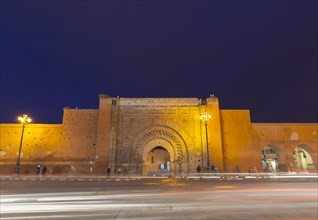 Bab Agnaou or Bab Er Robb at night