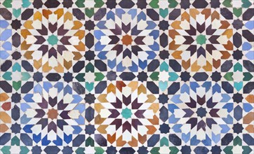 Moroccan Zillij mosaic tile decoration