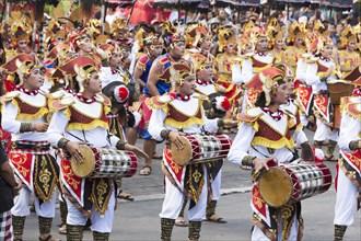 Balinese artists performing at the opening parade of the 2015 Bali Arts Festival