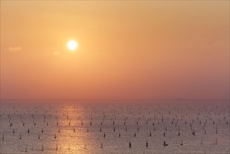 Sunset over Songkhla Lake