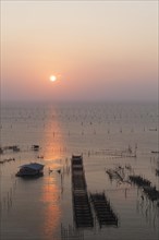 Sunset over Songkhla Lake