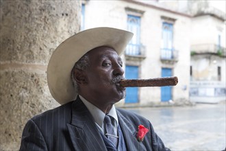 Old Cuban man with cigar
