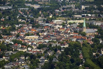 Aerial view with Protestant Church Unna
